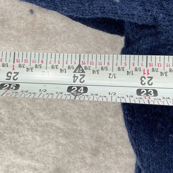 LL Bean Sweater Mens‎ XL Blue Cotton Cashmere Blend Polo Henley Luxury Pullover - Picture 11 of 12